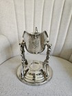 Vintage Silver Plated Gravy Boat With Warming Stand   Used