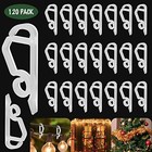  Christmas Light Clip plastic Gutter Hooks Outdoor weatherproof 120pcs White