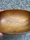 Vintage Monkey Pod Wood Oval Bowl Philippines Mcm