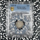 1876-h Newfoundland 10 Cents Pcgs Vf35 Lot g3960 Silver  Key Date 
