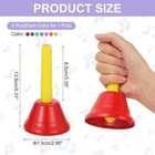 1 Set Hand Bells Set 8 Note Musical Bells Diatonic Bells  Yellow mixed Colors