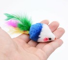 Cat Toy Rattling Fuzzy Mice W Feather Tail 5 10 15 20  25 30 40  50 60 100 Count