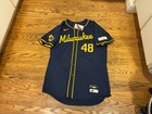 Colin Rea  48 Game Used Milwaukee Brewers Sz 50 Jersey Mlb Authenticated Navy