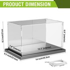 Football Display Case Clear Mirror Back Black Metal Stackable Base Holder