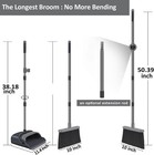 Us Stock Broom And Dustpan Set Black Gray Stand Up Indoor Outdoor