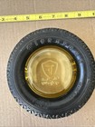 Firestone 6 00-18 High Speed Gum Dipped 6  Balloon Tire Ashtray Amber Glass