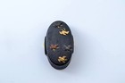 Fuchi Kashira Shakudo Nanakoji Japan Antique Mumei Chidori Plover Design Edo Era