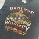 Rare Vtg 80s Harley Davidson Whiskey 1988 3d Emblem Motorcycle Biker Shirt