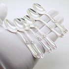 6 X Vintage Italian Handmade Genuine Silver Espresso Coffee   Sugar Spoons