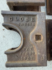 4 Vintage Antique Industrial Factory Cart Corner Brackets Cast Iron Stake Pocket