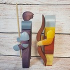 Kinderkram Ostheimer German Handcrafted Medieval Archer   Jouster Wooden Toys
