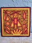 Bee Grandfather Tatewari Fire Messenger Unique Huichol Yarn Painting Art 8 x8 