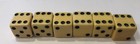 Three Pair Butterscotch Bakelite 5 8    Vintage Dice  tested 