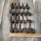 Vintage Wooden Wheel Furniture Casters Metal Post Lot Of 20