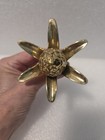 Vintage Solid Brass Pineapple artichoke pinecone 4  Finial Paperweight Bookend 