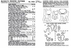 Cat Kittens Dog Toys Stuffed Animal Pattern Craft Sewing  2425 Vintage 1960