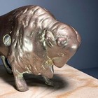 Penny Bank Buffalo Cast Iron Bison Vintage Arcade Ac Williams