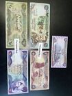 Saddam Hussein Iraq Iraqi Dinar  Banknote Lot   5 Nots    