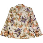 Evan Picone Women s Peach Floral Stretch Jacket Blazer Button Front Size S