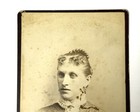 Antique Cab Card Young Woman Victorian Era 19th Century J e  Jeffres Trenton  Nj