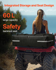 Vevor 60l Atv Rear Storage Bag 600d Oxford Cloth Rear Cargo Bag With Waterproof