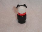 Fisher Price Little People Vintage Black   White Dog Lucky Red Collar  2