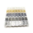 1200 Pcs Metal Mixed Size 4mm-12mm Open Jump Ring Connector Craft Colour Choice