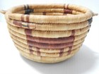 Vintage Hopi 2nd Mesa Pueblo Indian Deer Pictorial Basket - Clean   Nice  Patina