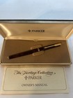 Parker 180 Fountain Pen -- Brown  thuya  Marble  F b Reversible In Box Mint
