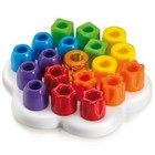 Quercetti Chunky Peggy 22pc Peg Blocks Stacking Shapes Sorting Toy 1  Years