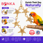 Bonka Bird Toys 3374 Natural Vine Star Chain Chew Shred Pull Parrot Cage Toy Pet