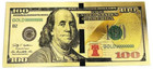 Lots 10 Pcs New Us   100 Dollar Crafts Banknotes Golden Color Notes Money Gift