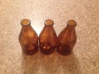 Three Old Vtg Rare Brown Amber 1960 s-1970 Anheuser Busch Beer 5 1 4  Bottles 