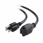 1 Foot Extension Cord - Three Prong Space Saver Short Cable
