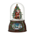 Musical Santa W tree Snow Globe San Francisco Music Box