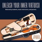 Cecilio Spruce Top Maple Back Violin For Kids   Adults  1 4 - Natural Varnish--