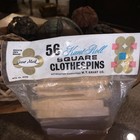 56 Kant Roll Square Clothespins Maid Nos 1970s Vtg W T Grant Co Clothes Pin Wood