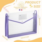 2 Pack A4 Plastic File Folders With Snap Closure  Purple pink  Horizontal
