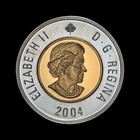 Canada  2004  2 Dollars  Silver - Qeii  Polar Bear  Gilt Toonie Frosted Proof 1