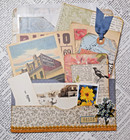 Vintage   Handmade Ephemera In Pocket Junk Journal Collage Altered Art Scrapbook