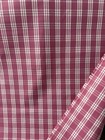 Vintage 70s Plaid Homespun Cotton Palaka Pink White Woven Reversible 6 65yd Lot