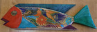Vintage Hand Carved Painted Wood Fish Art Sculpture Mexican Folk Art
