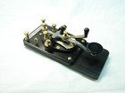  wwii Lionel J-38 Telegraph Key On A Custom Painted Wood Base reconditioned 