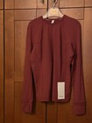 Lululemon  Wom It   s Rulu Run Long Sleeve Sz 14 Reflective Mlwi  Mulled Wine