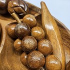 Hawaiian Monkey Pod Kona Wood Fruit Platter Tray Bowl Set Vintage Centerpiece