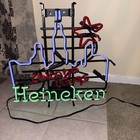 Vintage Chicago Loves Heineken Neon Sign Beer Bar Light 24   x23    Works But Broken