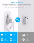 European Travel Plug Adapter  Foldable International Power Adapter  Type C Adap
