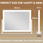Hollywood Vanity Makeup Mirror Led Lights 10x Magnifier 3 Color Modes White