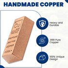 1 Pound Copper Bullion Bar Ingot Paperweight 999 Pure Chemistry Element Design