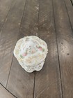 Vtg Victorian Painted Roses   Gold Gilding Milk Glass Vanity Powder Jar Read